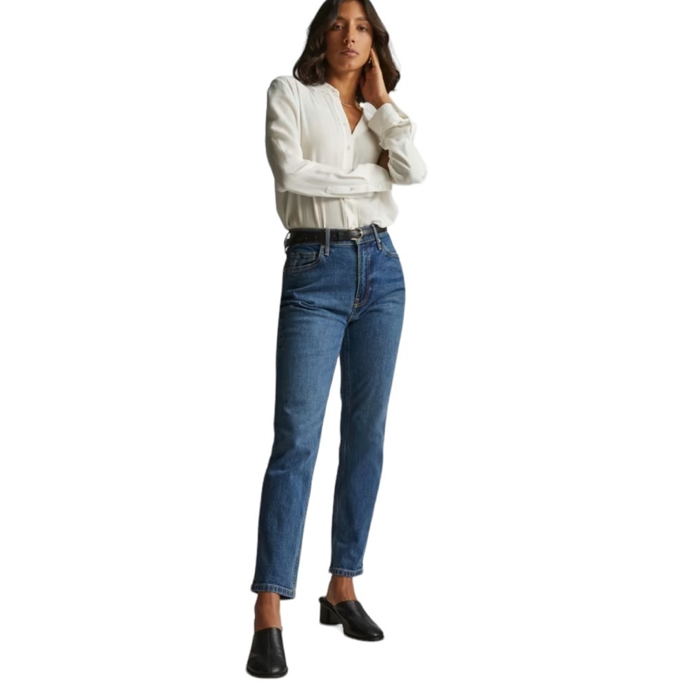 NEW EVERLANE The Original Cheeky Jean High Rise Straight Leg Size 24